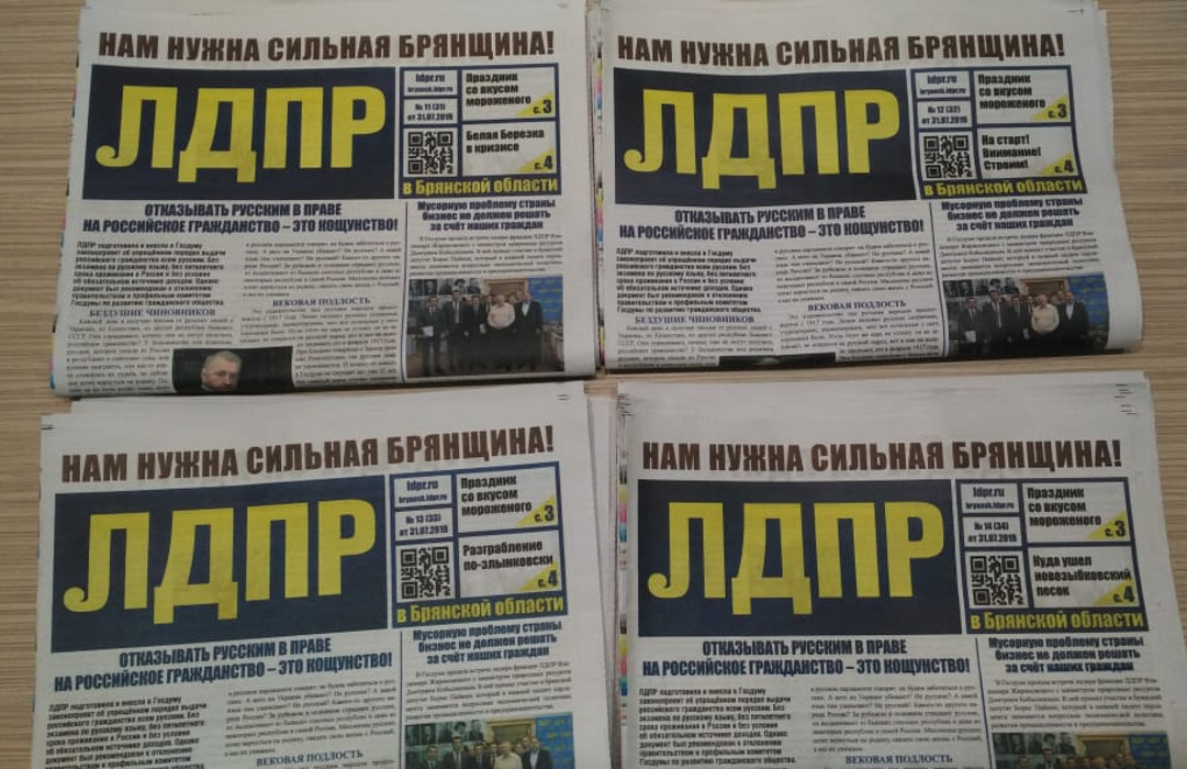 Разграбление по-злынковски и кризис в Белой Березке – об этом в газете «ЛДПР в Брянской области»