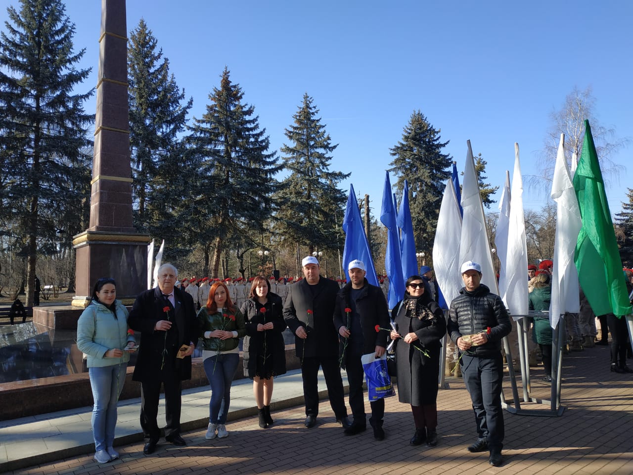 Митинг в честь 76-й годовщины полного снятия блокады с Ленинграда.
