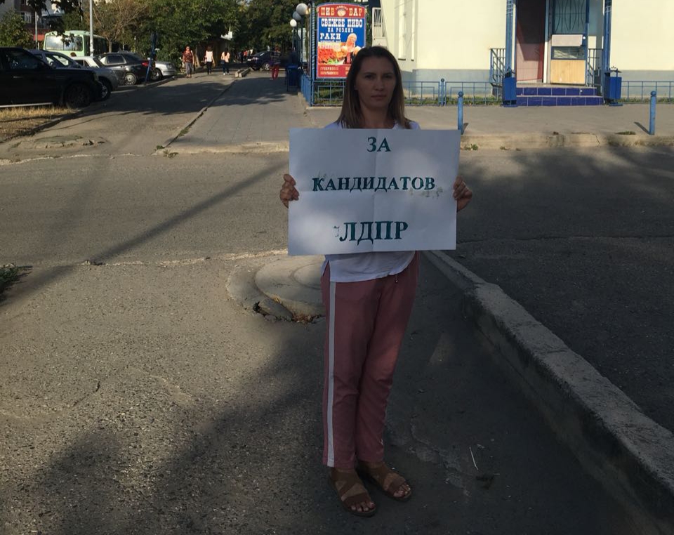 Пикеты в поддержку кандидатов от ЛДПР