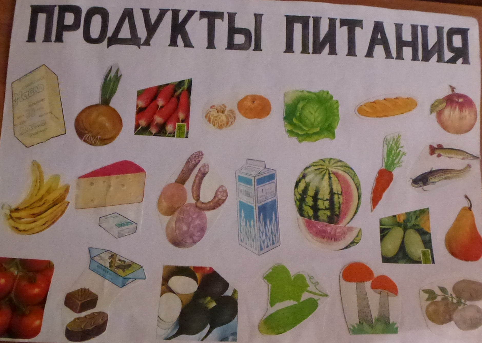 Плакат на тему полезные продукты